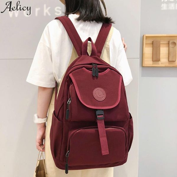 

backpack aelicy nylon female wild large capacity travel casual fashion student women preppy school bags