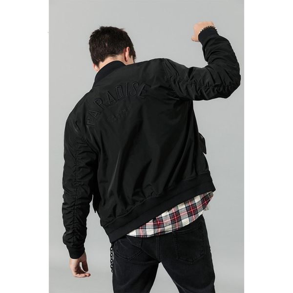 

2021 new spring jacket men winter back letter embroidered fashion casual coats brand clothing chaqueta hombre si980514 ep7b, Black;brown