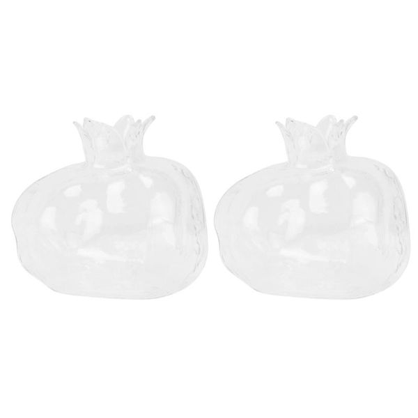 

vases 2pcs household vase decor glass dining table flower implement (transparent)