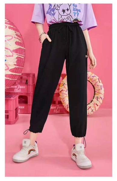 

women's swimwear leisure pants leg breathable sweatpants thin summer, White;black