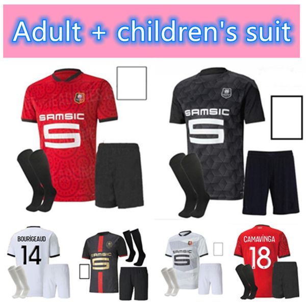 

spot new20 21 rennes soccer jersey2021 raphinha niang terrier j. martin stade rennais fc bourigeaud home away + kids kit football s, Black;yellow