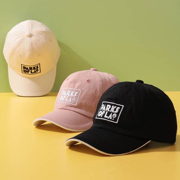 

children peaked caps kids hats boys girls baseball hat childrens accessories embroidery letter spring autumn 3-8 years old b7502, Yellow