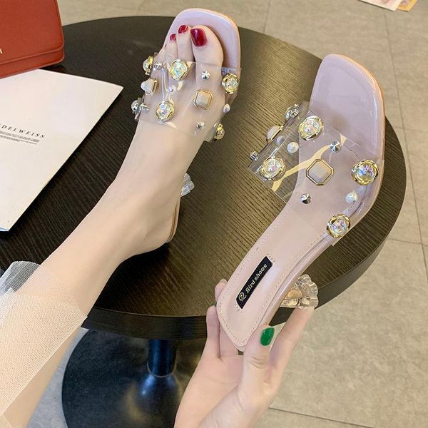 

slippers women transparent pvc sandals crystal cup high heel casual shoes female open toe, Black