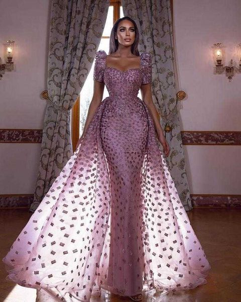 

luxury evening dress 2021 autumn winter purple embroidered wedding short sleeve slim wrap hip skirt banquet evening, Black;gray
