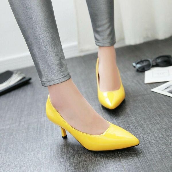 

dress shoes great 8 colors high heels pumps ol women's plus size 34-42 top, Black