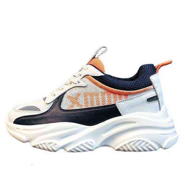

pop sho women's summer breathable leather 2021 inner height versatile casual sports