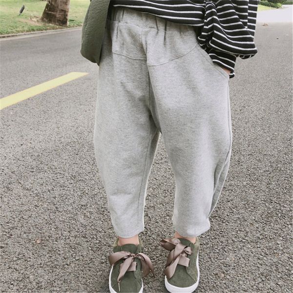 

girlspants loose leisure pants new kids wear autumn 2019 girls pants girl leggings children, Blue