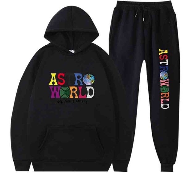 

2021travis scott singer hoodie men's and wo sweatshirt street wo set, Black