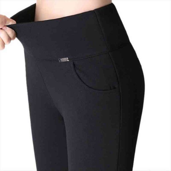 

s-4xl women pants fashion solid slim high waist long trousers pencil trousers fall pocket pants women ladies femme, Black;white