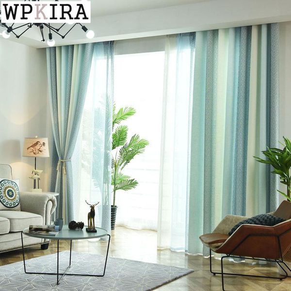 

nordic curtains for modern living room delicate linen stripe curtain for bedroom shade thicken cloth drape window s503#d