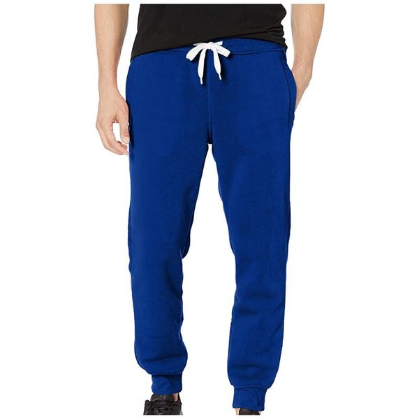

men's pants drawstring trousers men casual solid basic active fleece jogger waist sports breathable leg for man streetwear, Black