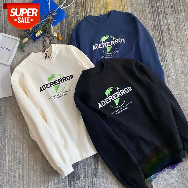

embroidered earth logo adererror hoodie men women ader error green sweatshirts 1:1 hoodies #nm5i, Black