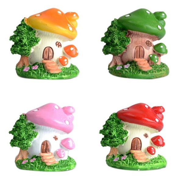 

colors mushroom house miniature fairy garden home houses decoration mini craft micro-landscaping decor diy accessories decorations