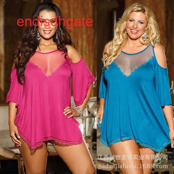 

large size pajamas nightdress underwear, Black;white