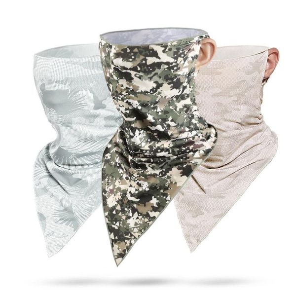 

cycling caps & masks scarf sunscreen breathable neck gaiter with ear loops for fishing hunting motorcycling, Black
