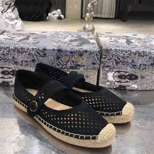 

70% off wholesale flip-flops prowow new spring summer breathable mesh luxury loafer espadrilles sandals flats shoes women zapatos mujer, Black