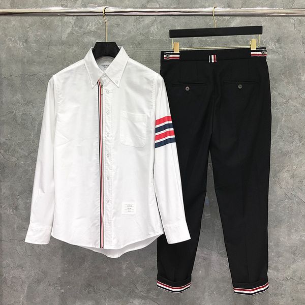 

generation direct sale tb couple four bar zipper shirt oxford spinning, White;black