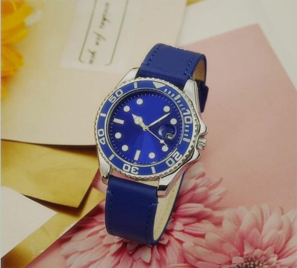 

new popular casual men women watch black brown red leather strap wristwatch simple designer lady dress watch, Slivery;brown