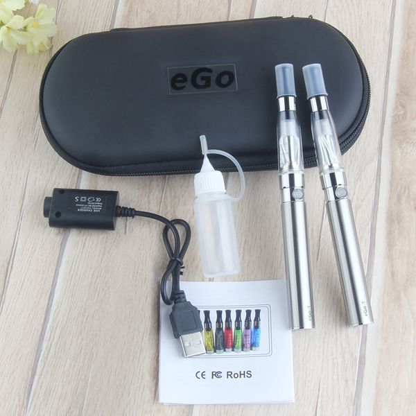 Double eGo-T CE4 Starter Kit E-Zigarettendampf 1100 mAh 900 Akku 1,6 ml Clearomizer Ecig Set Reißverschlussetui Vape Pen