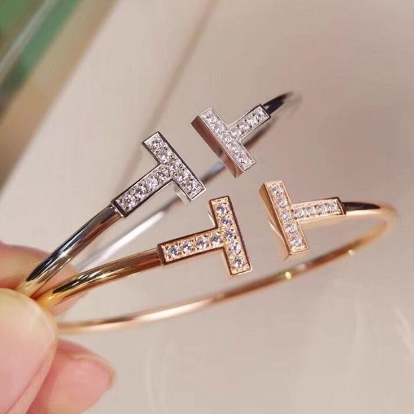 

design jewelry 925 sterling silver diamond bracelet narrow version semi diamond net red hand plated 18k gold series light luxury women', Golden;silver