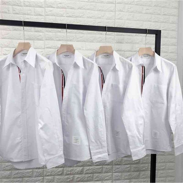 

tb oxford spinning long sleeve inside lace casual white new basic shirt