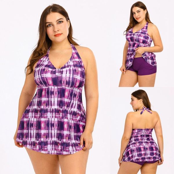 

women's swimwear one piece tankini plus size women halter monokini swimsuit push up bathing suit 2021 high waist bodysuit, White;black