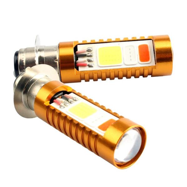 Faróis de carro led farol h4 baixo feixe e alta espiga de três cores para gy6 scooter vai kart 150cc 125cc 50cc