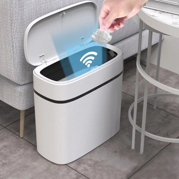 

waste bins 10/12/14l smart trash can household bathroom kitchen press-type bag holder garbage bin for toilet waterproof