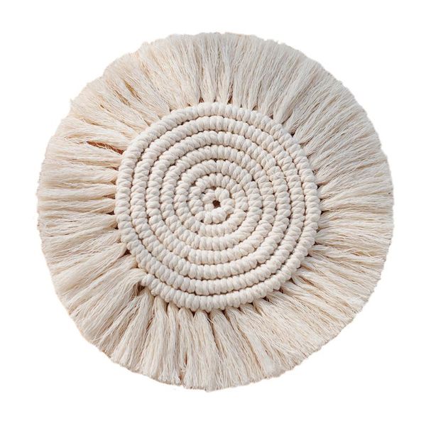

mats & pads 2121 listing cotton braid handmade macrame cup cushion bohemia style non-slip mat