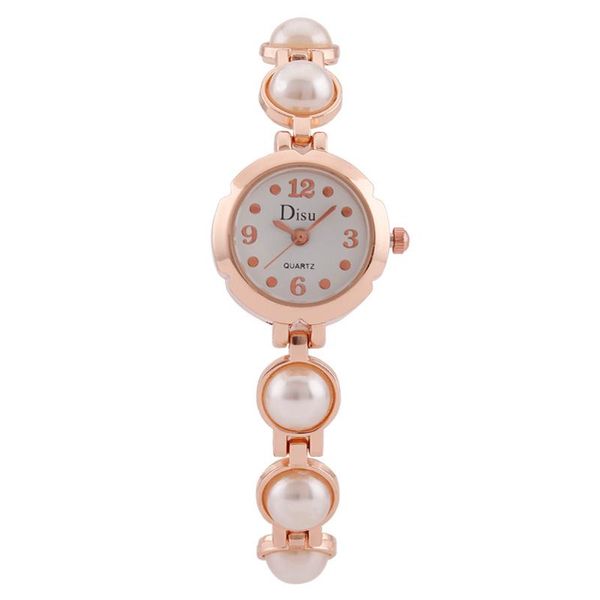 

wristwatches fashion pearl bracelet ladies watch schoolgirl quartz, Slivery;brown