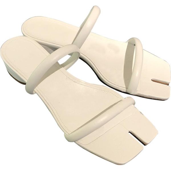 

slippers split toe women band summer shoes woman, Black