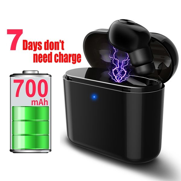 

wireless bluetooth headphones earbuds mini bl1 stereo small single earphone with 700mah charging box invisible earpiece headset for phone
