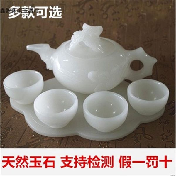 

decorative objects & figurines natural jade and white tea set afghanistan wine pot teapot living room decoration
