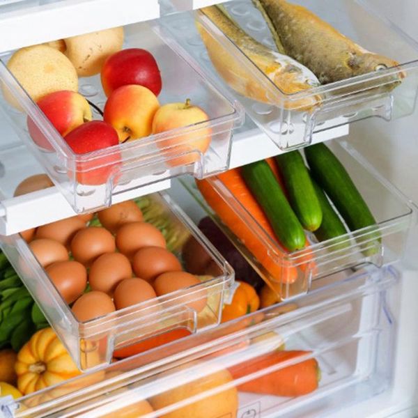 

storage bottles & jars refrigerator drawer box egg finishing hanging rack automatic rolling preservation