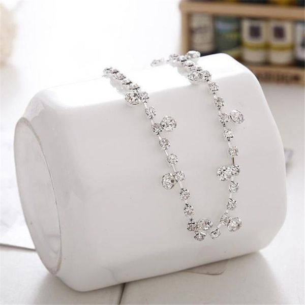 

anklets artificial crystal bracelet fashionable women's barefoot wearing sandals feet product launch, Red;blue