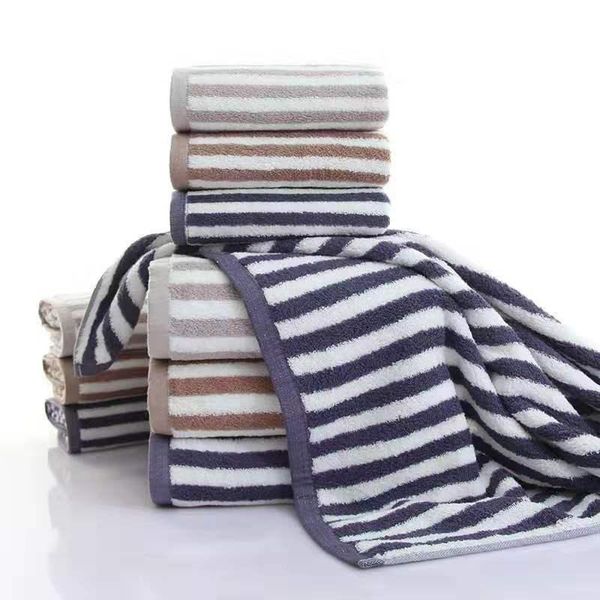 

towel 100% cotton terry beach towels super absorbent bath for adults large bathroom body spa sports stripe 140x70cm wy62305