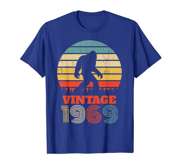 

50 Years Old 1969 Vintage 50th Birthday Bigfoot T-Shirt, White;black