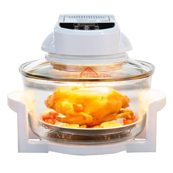 

air fryers household multifunctional automatic oil-electric fryer machine, convection oven, glass transparent visible