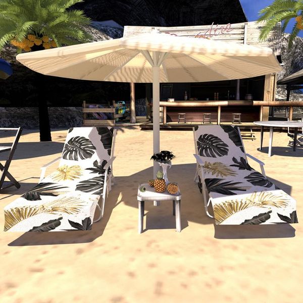 

chair covers sunbathing beach cover outdoor no sliding vacation dustproof superfine fiber el soft foldable with pockets patio pool