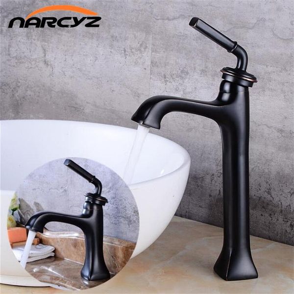 

bathroom sink faucets basin black oil rubbed bronze brass faucet single handle bath cold water mixer tap torneiras b550