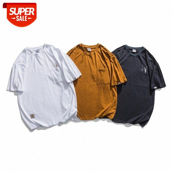 

mansclot creative fish pocket round neck short sleeve t-shirt male half #ma1s, White;black