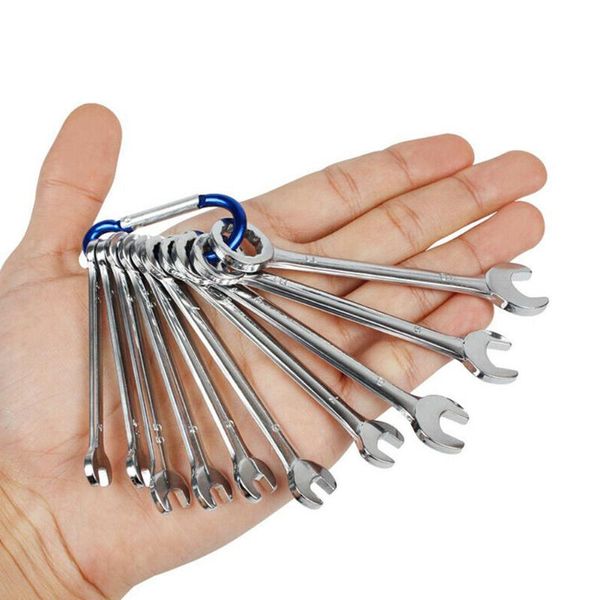 

professional hand tool sets 10pcs spanner anti slip mini 4-11mm repair portable dual use home durable plum end multifunctional wrench set pr