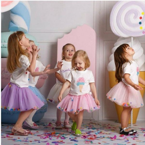 

0 3y princess baby womens skirts girl colorful balls tutu tulle 1 pieces bottom party girls for mini, Blue