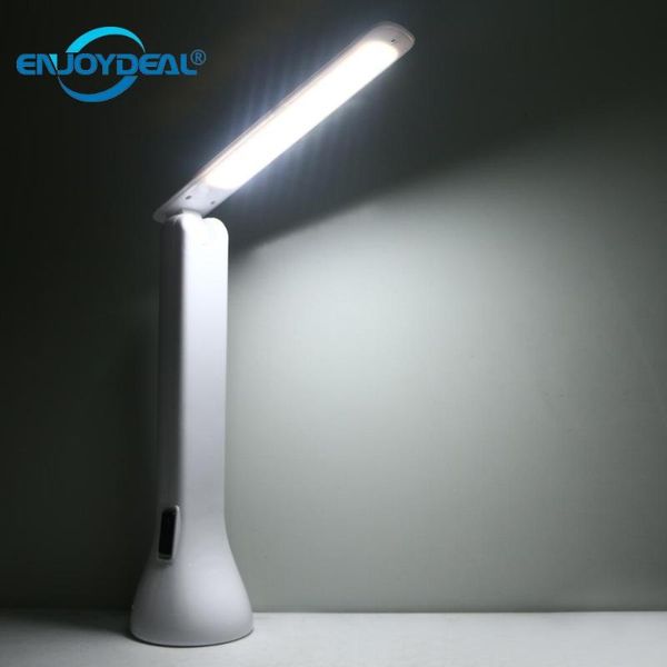 

desk lamp foldable table light 2in1 portable led torch us plug
