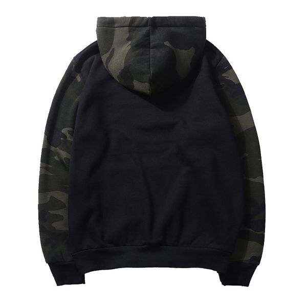 

kh spring casual male hoodies camouflage hip hop men's pullovers sweatpants streetwear sports man with hoodie cl6m, Black