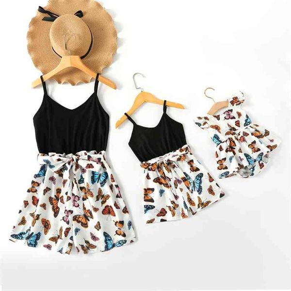 

stitching black sling rompers for mommy and me 210528, Blue