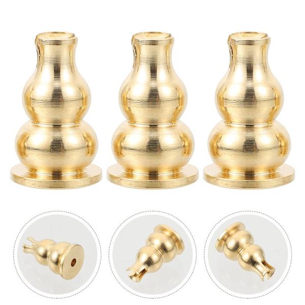 

fragrance lamps 3pcs incense burner household aroma furnace censer decor (golden)