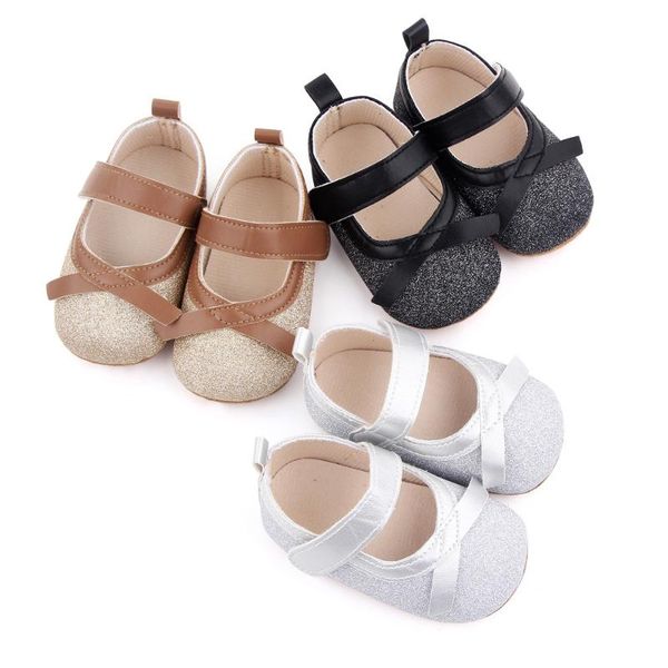 

first walkers classic casual shoes solid baby crib infant toddler born mary jane big bow dance
