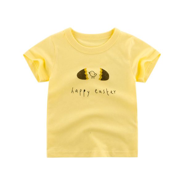 

girls' short new children's sleeve summer wear 2021 baby stripe t-shirt cartoon ready, Black;white