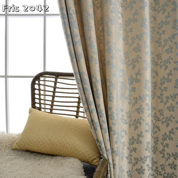 

curtain & drapes modern and simple imitation chenille small floral jacquard shading french window curtains for living dining room bedroom
